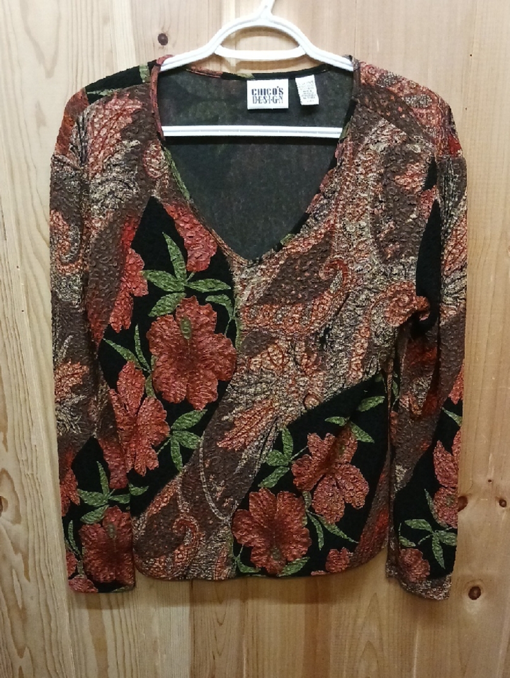 Chico's Design Floral Stretch Top